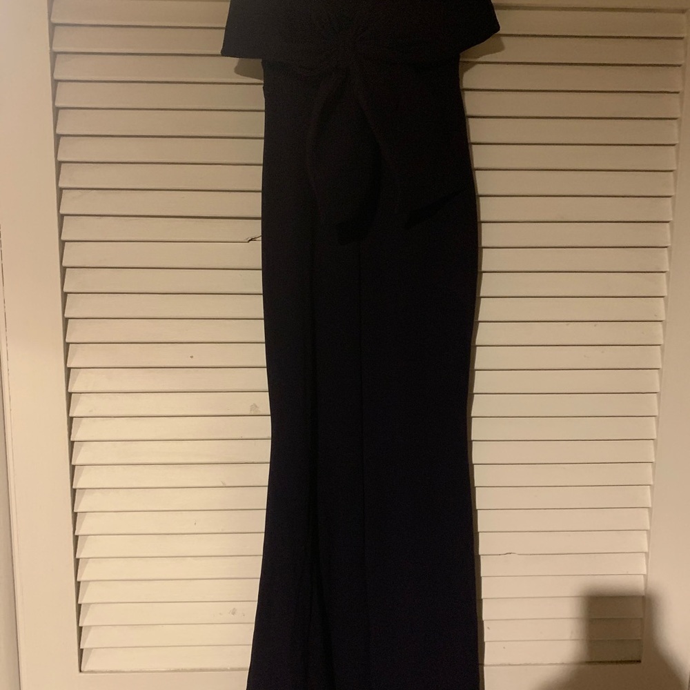 Dark blue evening dress